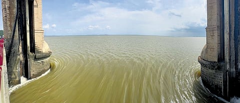 A view of Crest Gate No 19 of TB Dam, which gave way on Sunday morning | Express