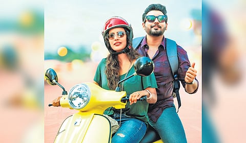 A still from the recently released movie 'Andhagan', starring Prashanth.