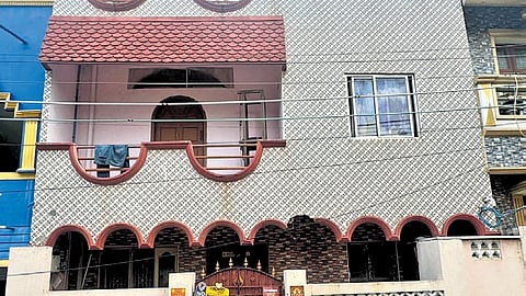 The house in Kolathur, Chennai, rented by the dismissed police constable.