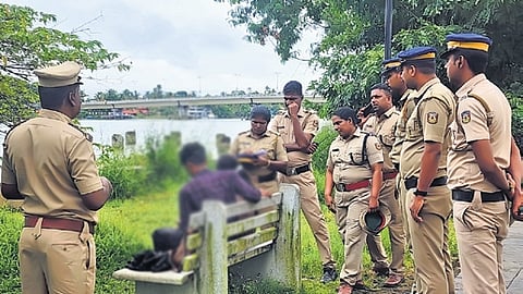 An inspection done by a squad under Kochi city police on Wednesday at Marine Drive in Kochi