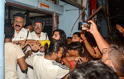 Resident doctors from JIPMER protest the rape and murder of a young medic from Kolkata.