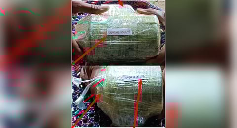 The objects recovered by Assam Police.