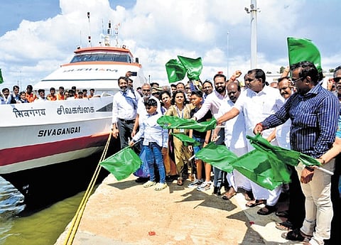 Ferry Sivagangai departing from Nagapattinam Port on Friday