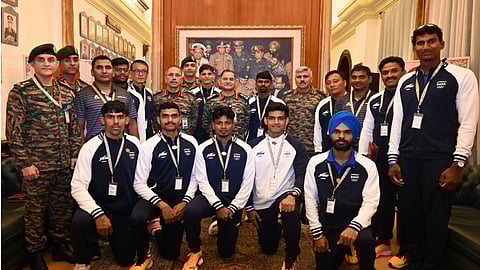 Army Chief Gen Upendra Dwivedi felicitates Indian Army sportspersons for Paris Olympics 2024 success
