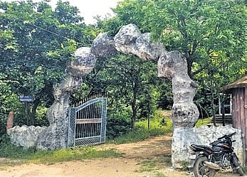 Pandavula Gutta is famous for rock paintings located in caves on a hillock in Jayashankar Bhupalpally district