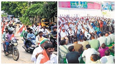 During their meeting, the BRS leaders accused the Congress of peddling lies on the loan waiver issue.