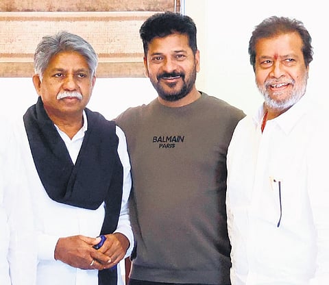 MRPS (Madiga Reservation Porata Samithi) President, Manda Krishna Madiga, met Chief Minister A Revanth Reddy at his residence in Jubilee Hills