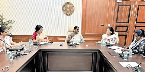 Minister Seethakka held a high-level review meeting with officials on women safety. 