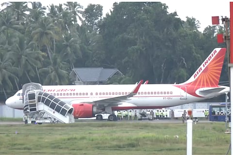 The flight has landed safely in Thiruvananthapuram and has been parked in a remote bay for the mandatory checks by security agencies.