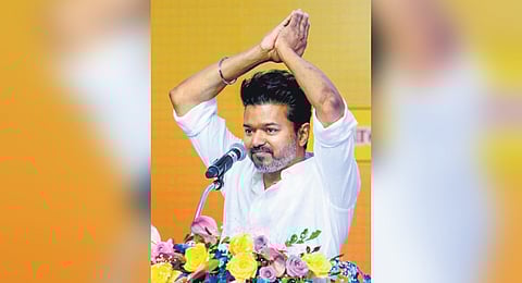 Actor and Tamizhaga Vettri Kazhagam (TVK) President Vijay 
