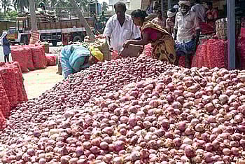 Onions at a market 