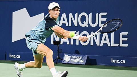 Jannik Sinner during the National Bank Open tennis tournament in Montreal