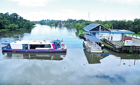 A view of the water metro station in Kakkanad