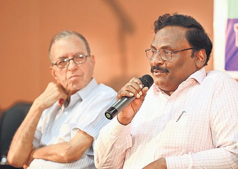 Former Delhi University faculty Prof GN Saibaba shares his experiences in jail during a ‘Meet the Press’ programme in Hyderabad.
