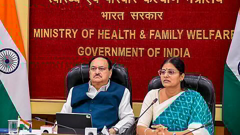 Union Minister for Health and Family Welfare J P Nadda and MoS Anupriya Patel.