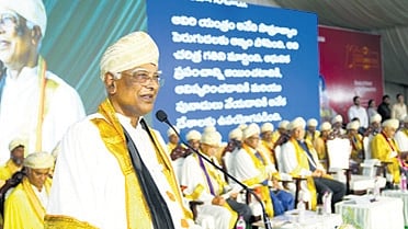 Supreme Court Judge Pamidighantam Narasimha speaking at the convocation ceremont of Vignan university