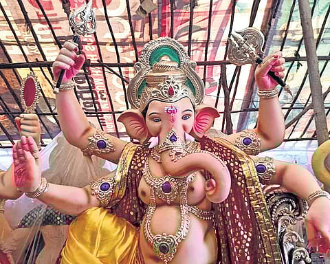 We eagerly wait every year for Lord Ganesha, the beautiful Elephant God, to grace our homes and hearts with his mooshak.