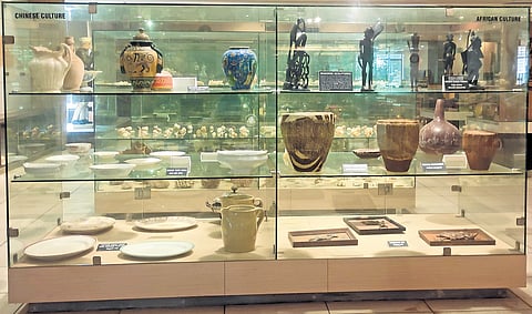 Valuable artefacts on display inside the museum 