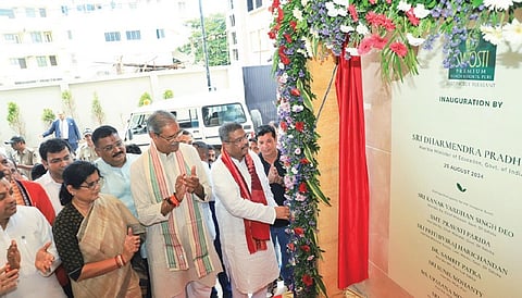 Union minister Dharmendra Pradhan inaugurating Swosti Beach Resorts 