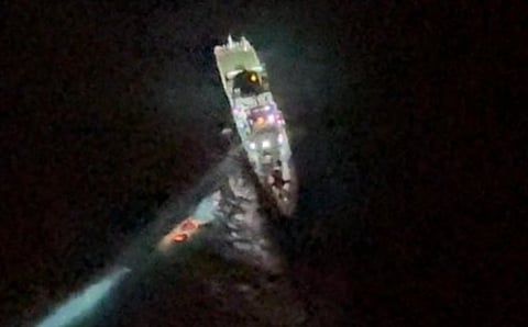 Crew members from the Merchant Vessel (MV) ITT Puma were rescued in anight-time Search and Rescue operation. 