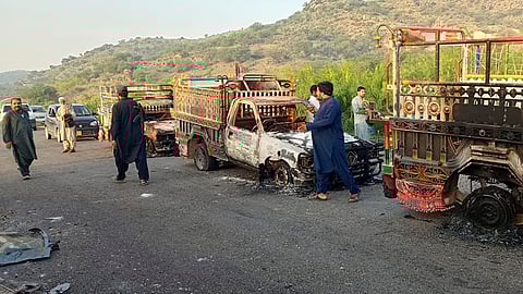 The incident took place on the national highway in the Zhob area of the province, said Assistant Commissioner Zhob Naveed Alam.