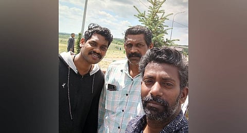 Santhosh, Sibin and Remil who went to Russia in search of work but got trapped in the middle of the Russia- Ukraine war. 