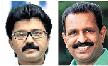 Youth Congress activists take out a protest march to Mukesh’s residence in Kollam on Wednesday demanding his resignation