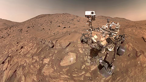 This image provided by NASA, shows a selfie of their Perseverance Mars rover.