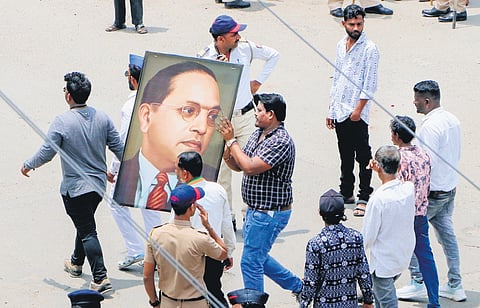Activists during the Bharat Bandh in Nagpur on August 21 