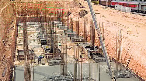 Work underway at Channasandra railway station 