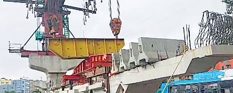 Work on the Eijipura flyover under progress