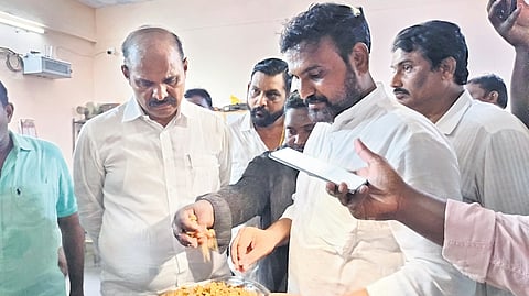 I&PR Minister Kolusu Parthasarathy inspected RGUKT kitchen recently 