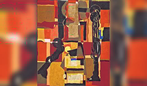 Untitled works at the exhibition