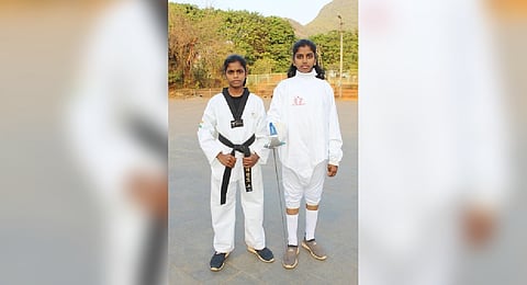 Andhra Pradesh: Vizianagaram sisters excel in taekwondo, fencing