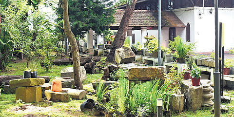 The remnants of the historic 16th century monument, that was excavated during the construction of the Kochi Water Metro terminal