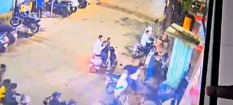 CCTV visuals show bike borne attackers with weapons. 
