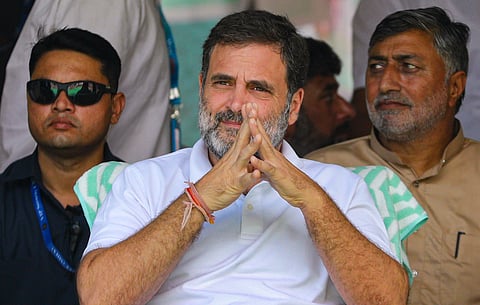 Home Minister Amit Shah, MoS Jitendra Singh and Jammu and Kashmir BJP President Ravinder Raina during the release of BJP's election manifesto ahead of the state Assembly elections, in Jammu, Friday, Sept 6, 2024.