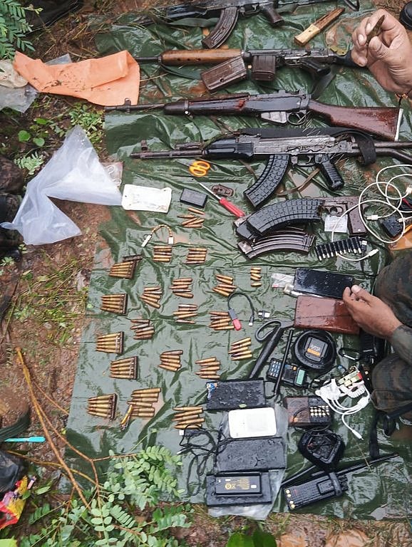 Huge cache of arms, ammunition found after gunbattle with Maoists