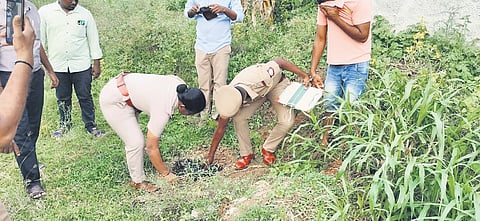 Police, revenue officials exhumed the child’s body on Thursday and sent it for autopsy