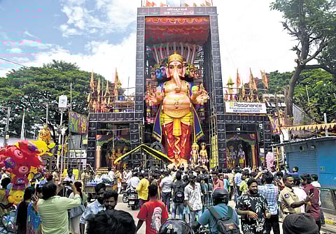The tallest Ganesh idol unveiled at Khairatabad on Friday