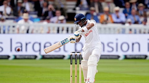 Sri Lanka's Pathum Nissanka bats during day two of the second Rothesay Men's Test cricket match between England and Sri Lanka at Lord's, London.