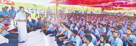 Workers staging protest at Samsung Electronics in Sriperumbudur