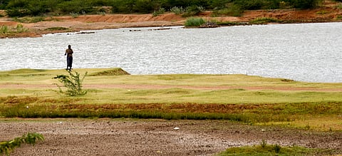 The Manikandam lake in Tiruchy used for representational purposes 