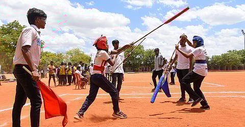 Following the protest, all contestants were allowed to participate in the
silambam competition at the district sports complex in Tiruchy,
said officials