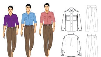 Representational designs of uniforms for transgender individuals