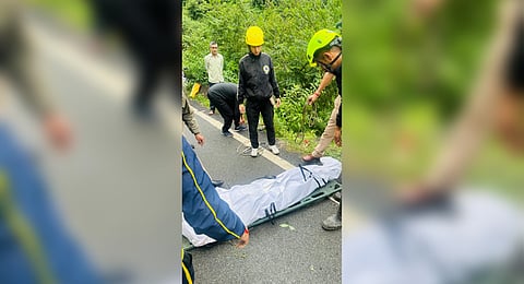 The ill-fated car was carrying six tourists from Noida who had come to visit Mussoorie.