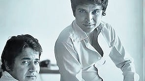 A young Salim Khan and Javed Akhtar