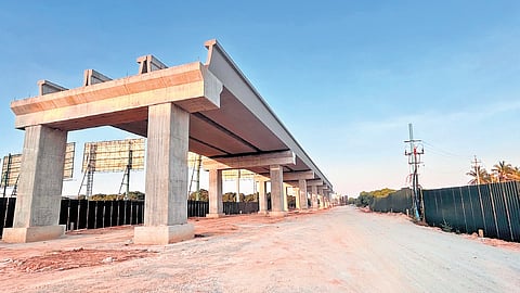 Work in progress for the Doddajala station along the Metro’s Airport Line. Chikkajala and Bettahalasur which were part of the original plan have been dropped 