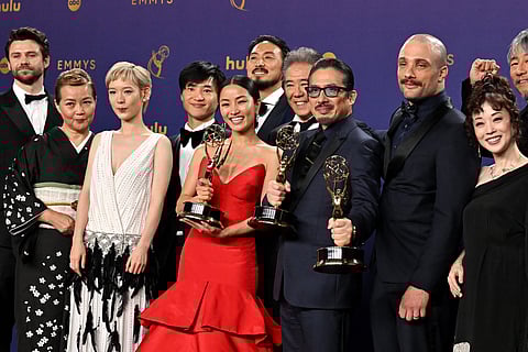 Lead Hiroyuki Sanada, who played Lord Toranaga, became the first Japanese actor to win an Emmy, while Anna Sawai achieved the same for her performance as Lady Mariko (Photo | AFP)