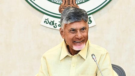 CM Nara Chandrababu Naidu during a meeting with his cabinet ministers at the Secretariat in Velagapudi on Wednesday. 